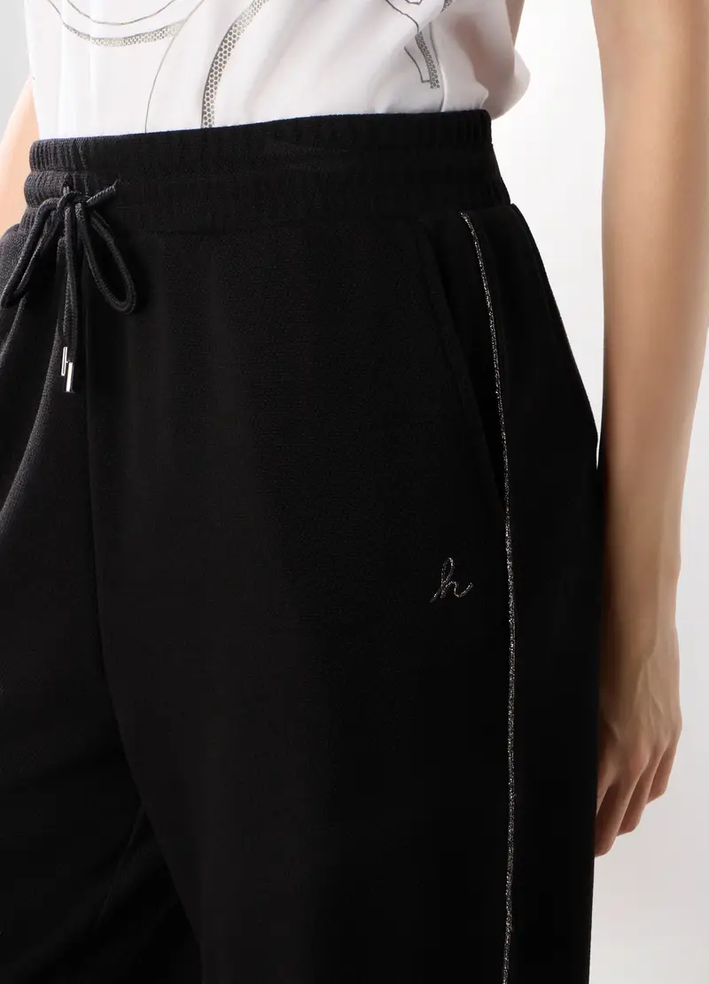 Jogger Misto Viscosa Piquet Holistic Fitness Donna, Nero miniatura 3