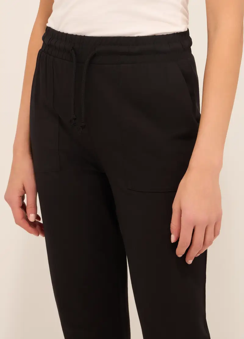 Upim, Jogger On Cotone Stretch Donna, Nero, Taglia: XS miniatura 2