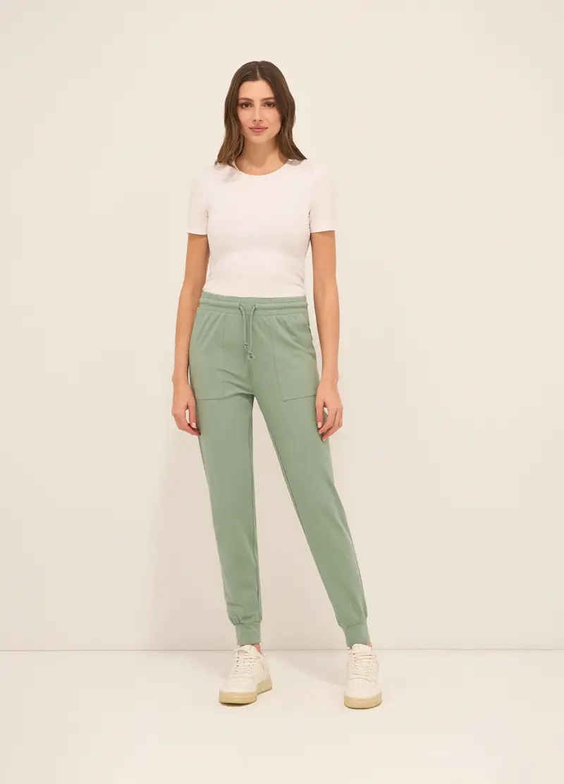 Upim, Jogger On Cotone Stretch Donna, Verde chiaro, Taglia: XS
