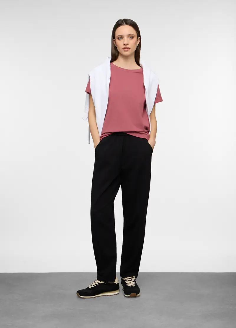 Jogger Over Fit In French Terry Stretch Donna, Nero