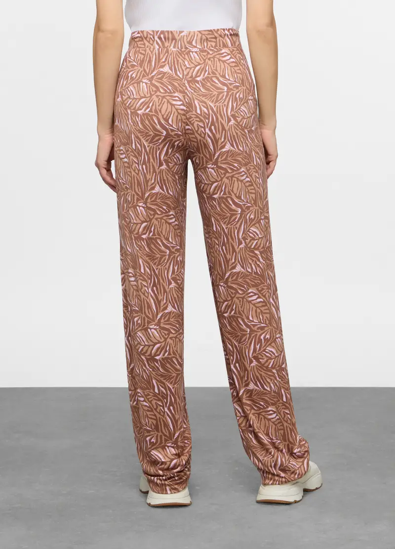 Jogger Regular Fit In Viscosa Stretch Donna, Beige chiaro miniatura 2