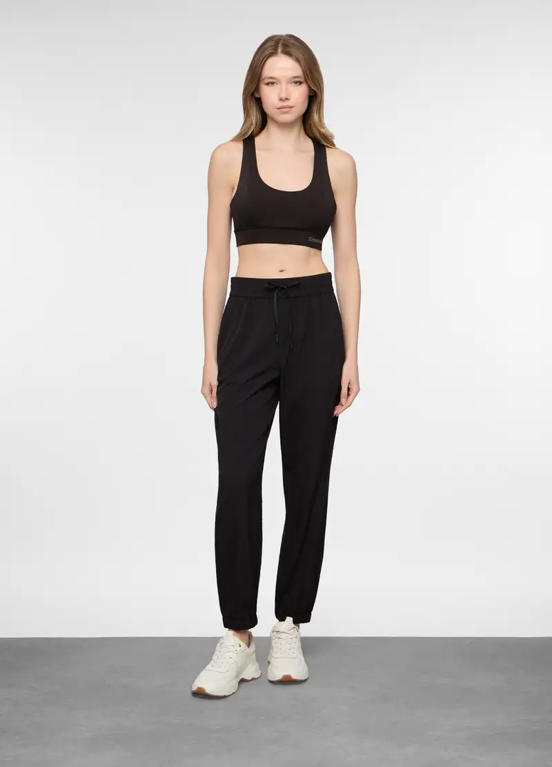 Jogger Stretch Fit Regular Donna, Nero