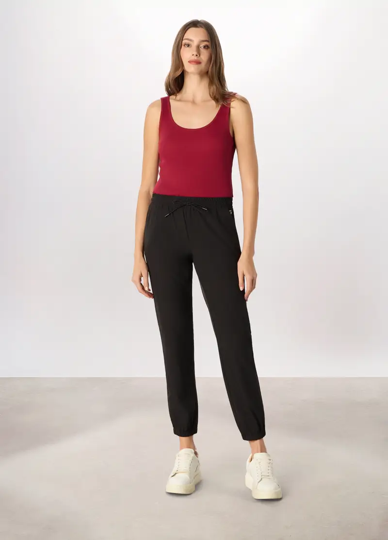 Jogger Stretch Holistic Fitness Donna, Nero
