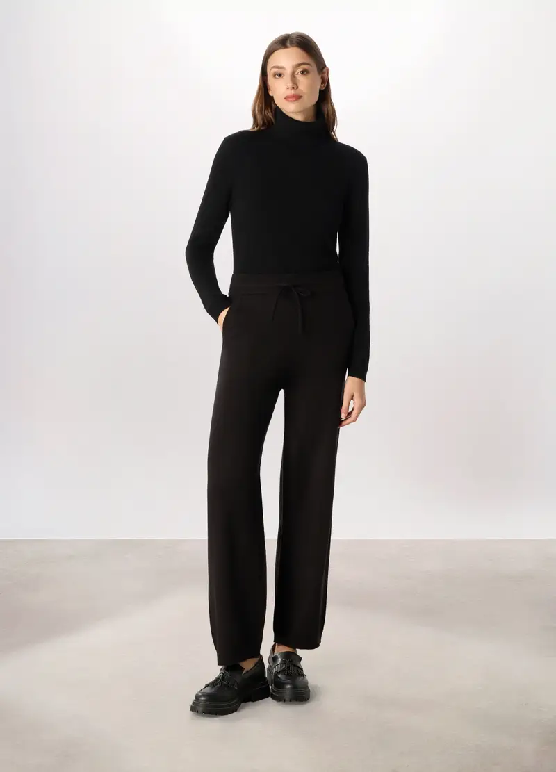 Jogger Tricot Donna, Nero