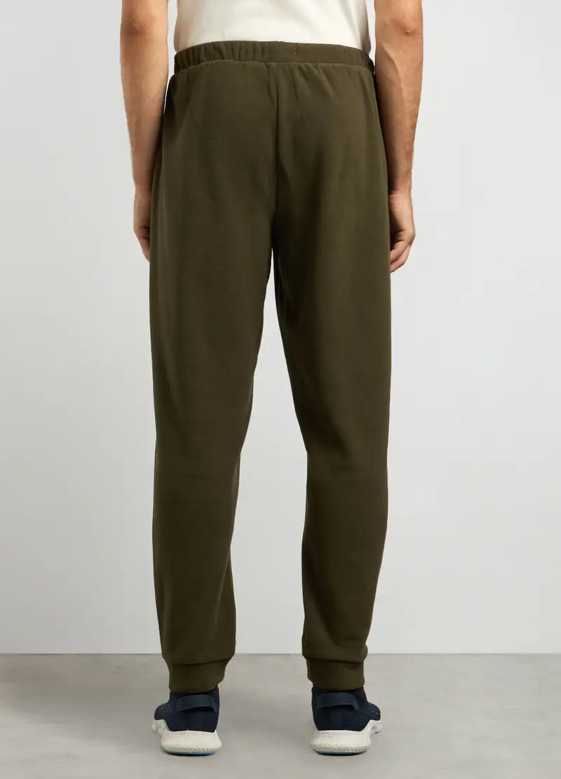 Joggers Regular Fit In Pile Uomo, Unisex, Verde oliva miniatura 2