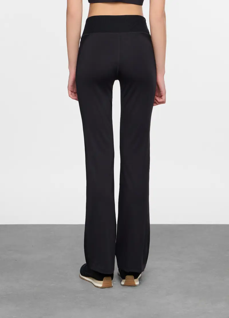 Leggings In Interlock Stretch Donna, Nero miniatura 2