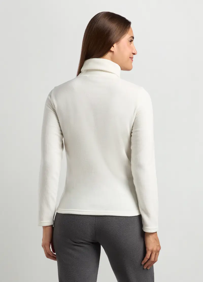 Lupetto In Pile Donna, Bianco gesso miniatura 2