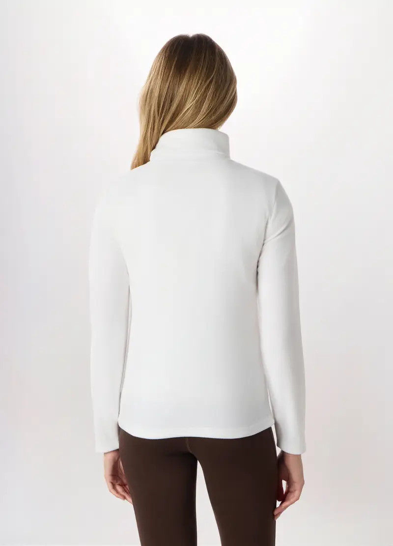 Lupetto In Pile Donna, Bianco gesso miniatura 2