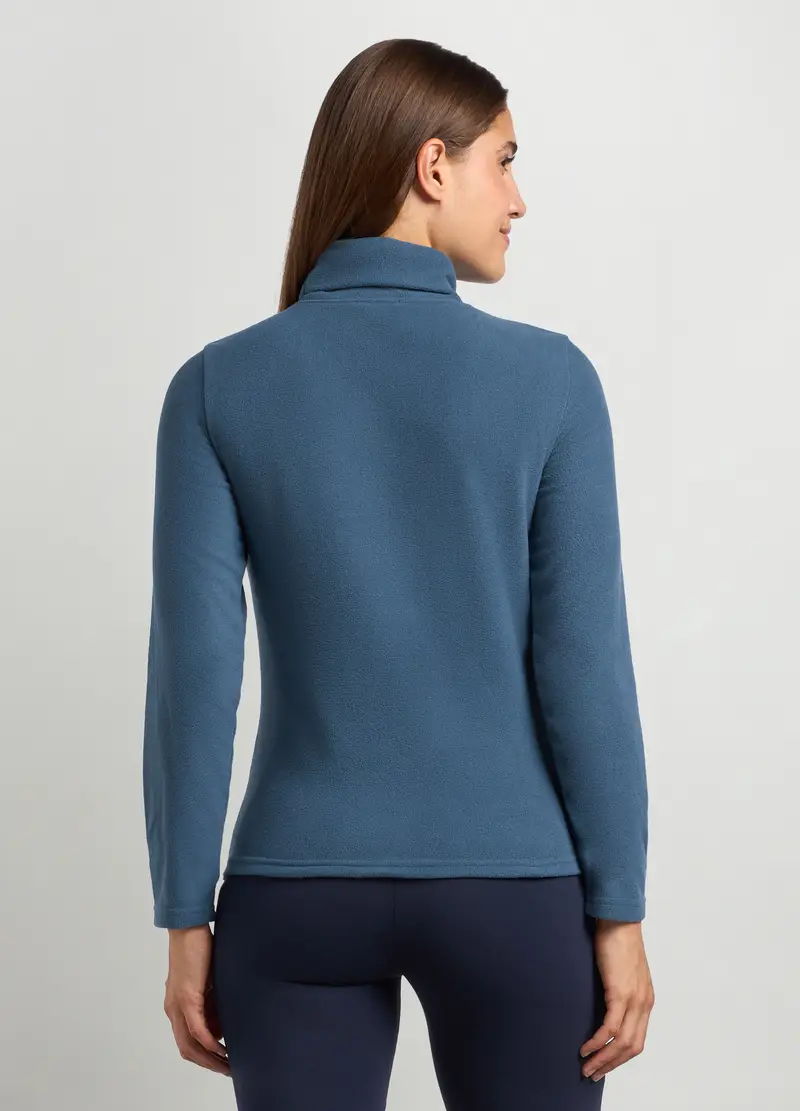 Lupetto In Pile Donna, Blu/Grigio miniatura 2