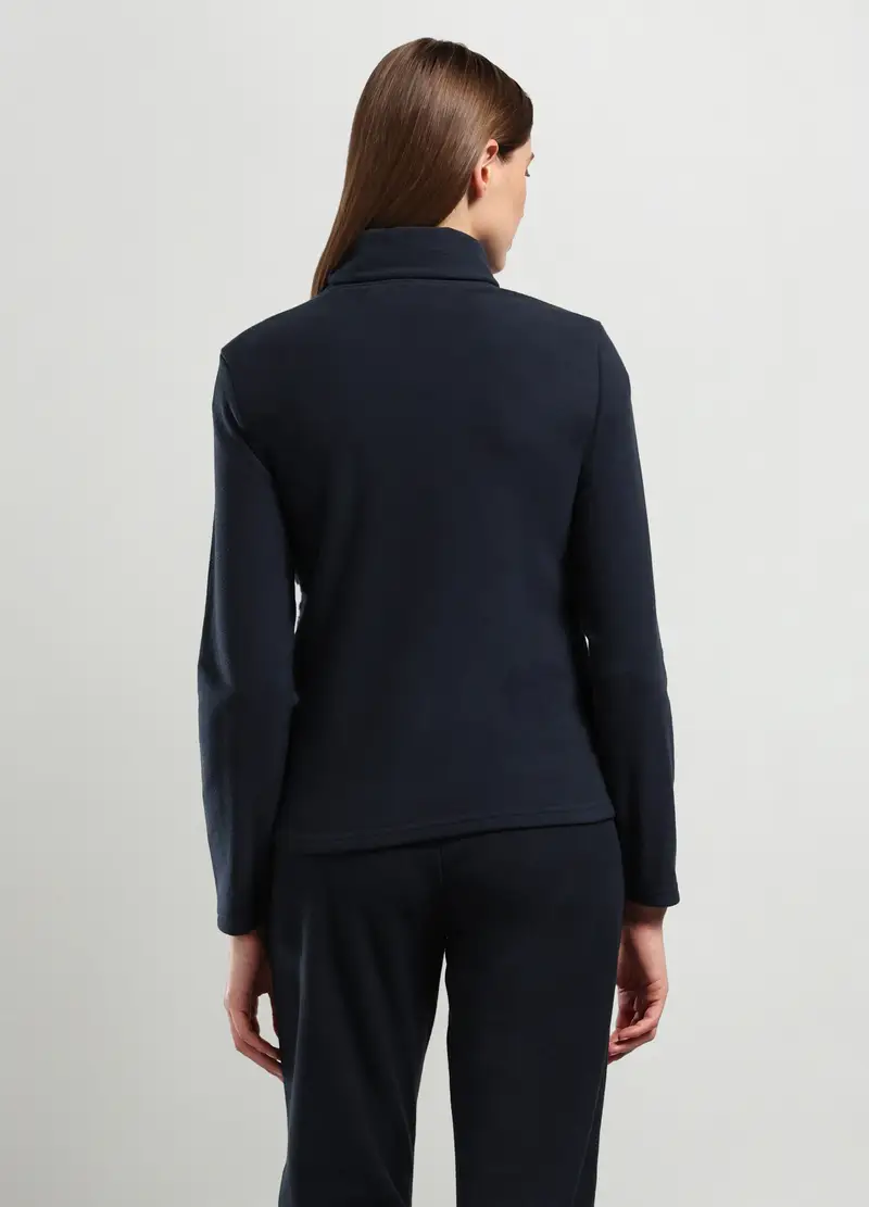 Lupetto In Pile Donna, Blu navy miniatura 2