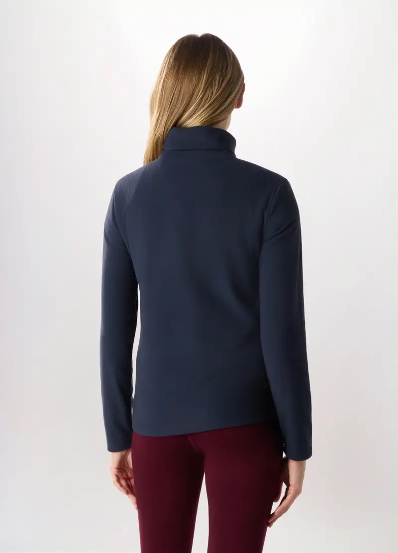 Lupetto In Pile Donna, Blu navy miniatura 2