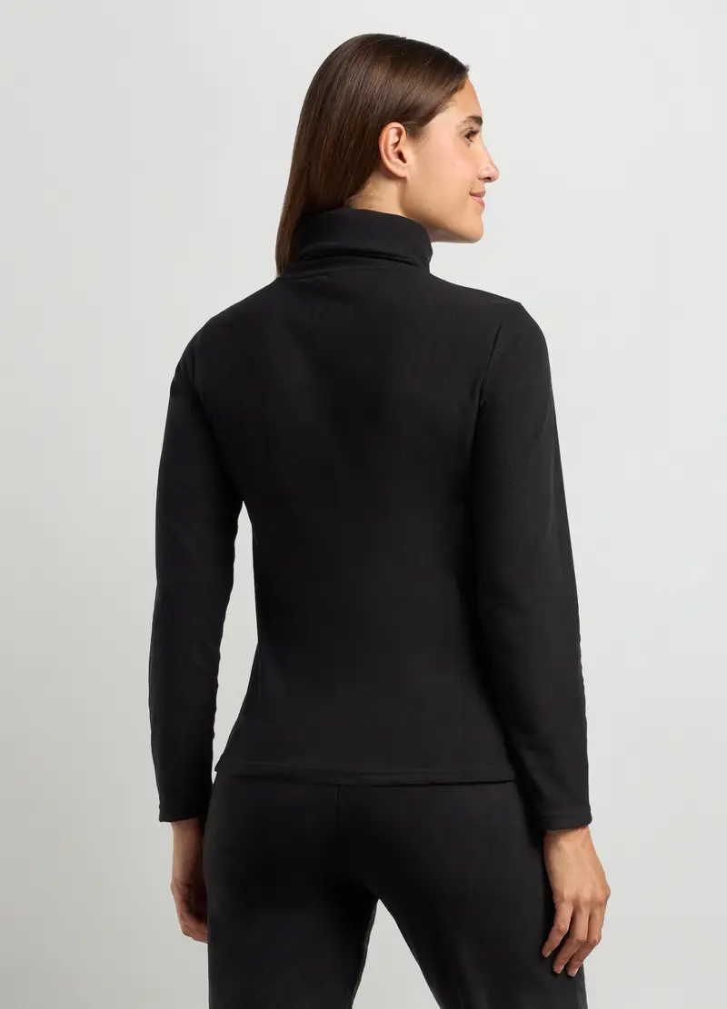 Lupetto In Pile Donna, Nero miniatura 2