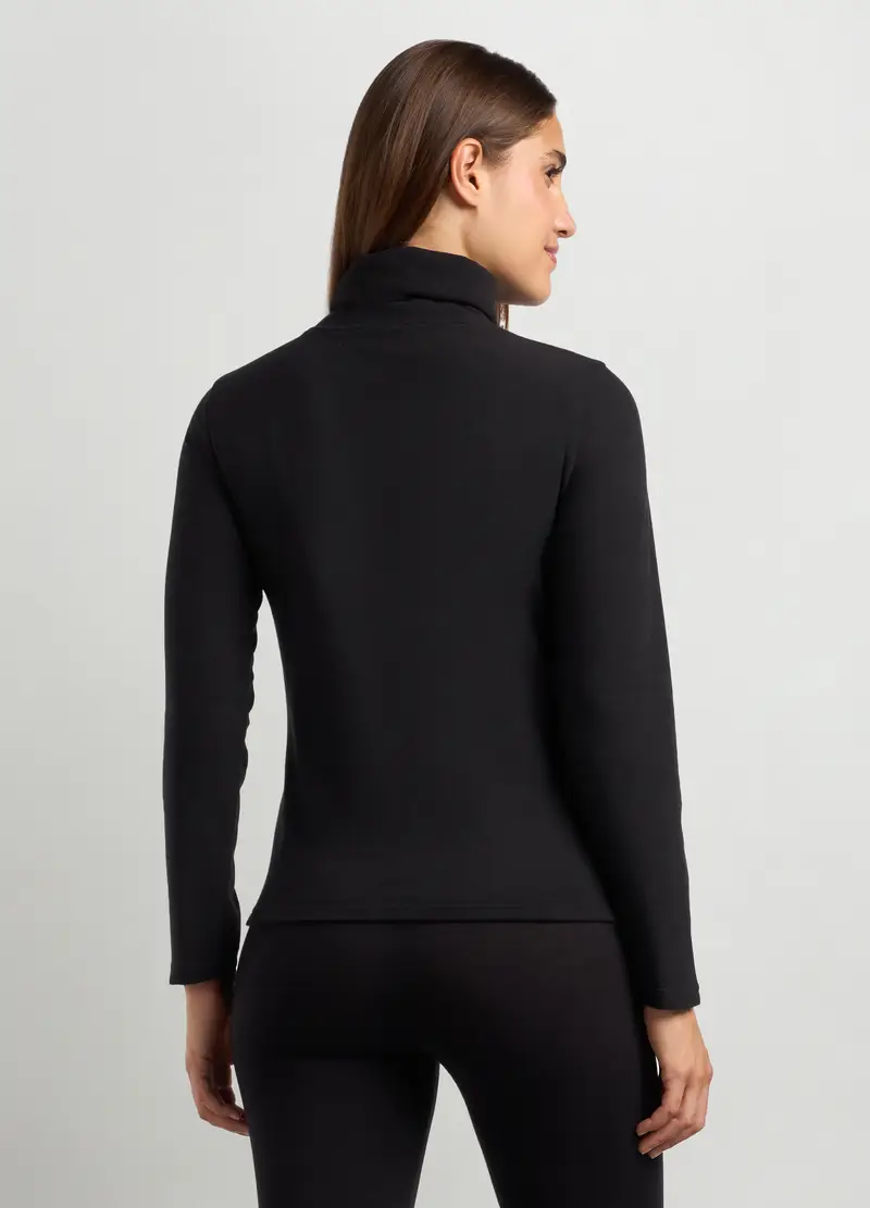 Lupetto In Pile Donna, Nero miniatura 2