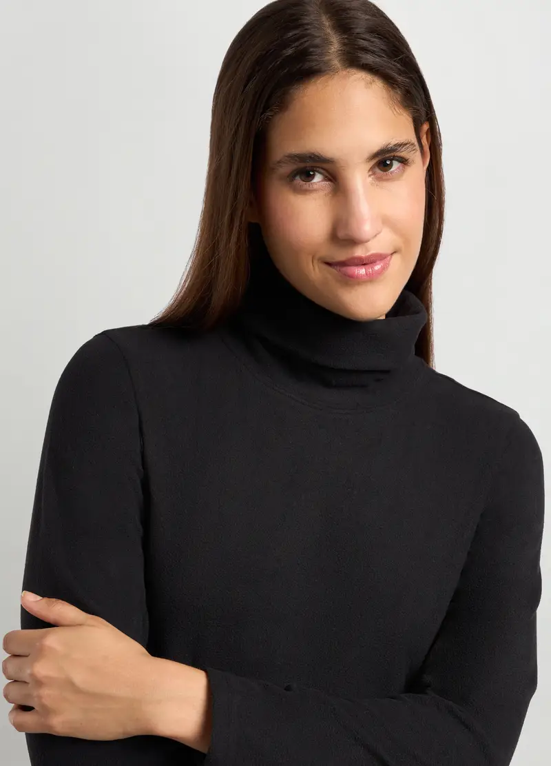 Lupetto In Pile Donna, Nero miniatura 3