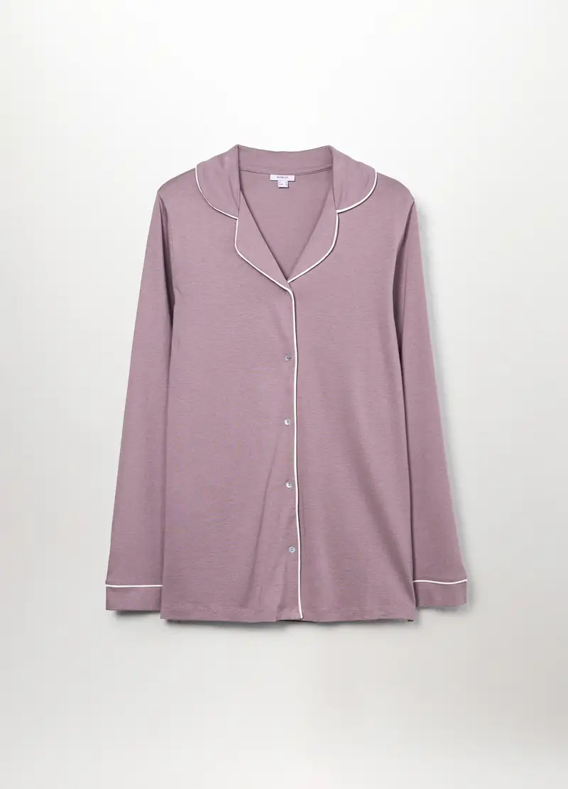 Maglia Pigiama Misto Cotone Donna, Viola chiaro