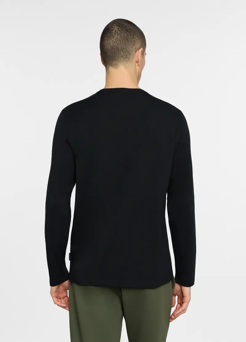 Maglietta In Jersey Di Cotone Uomo, Unisex, Nero miniatura 2