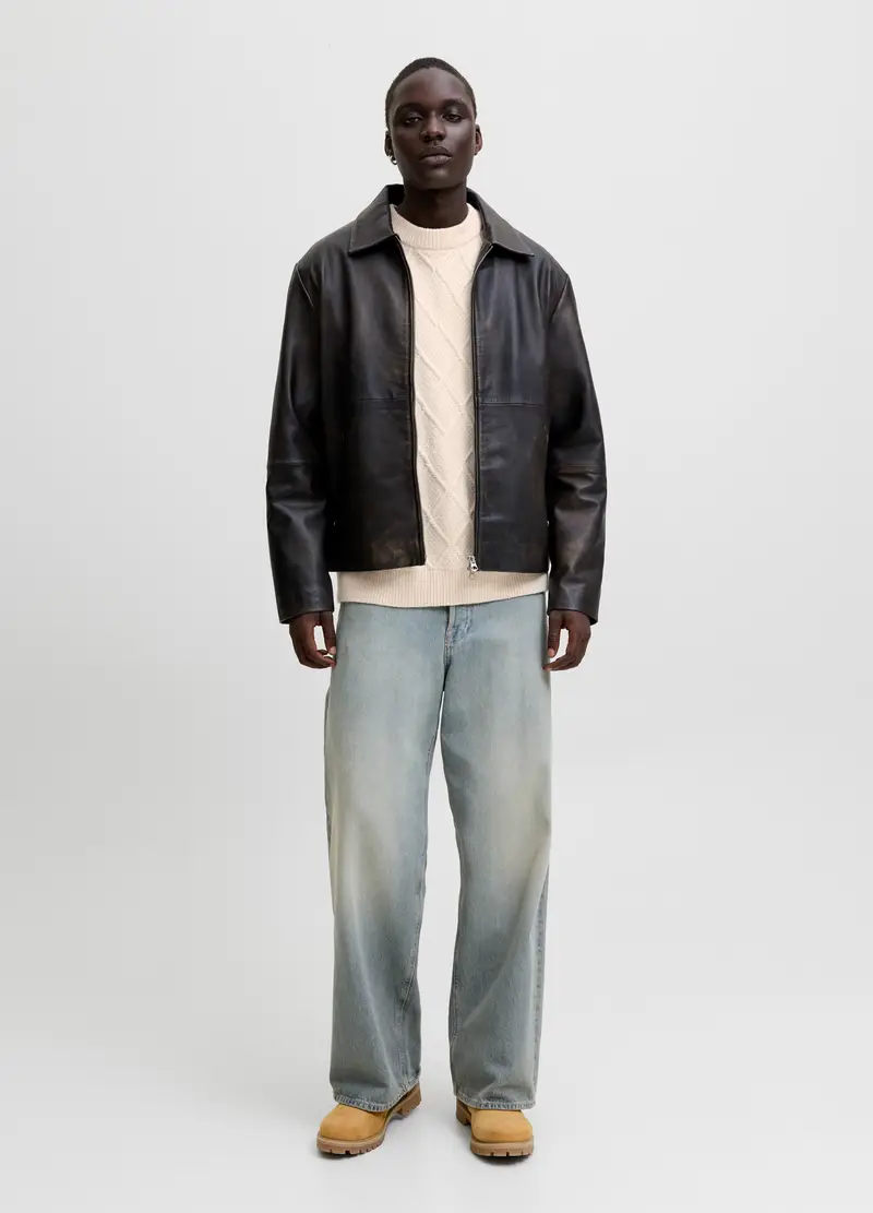 Maglione A Rombi Uomo, Unisex, Bianco avorio miniatura 3