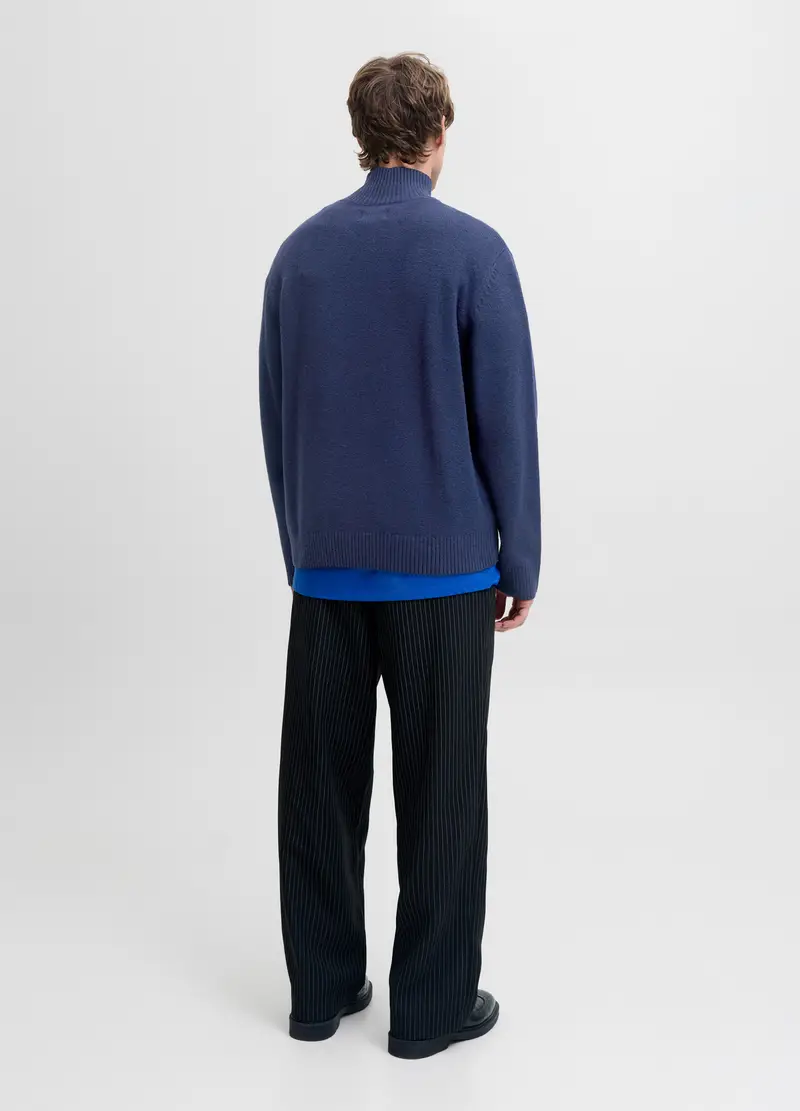 Maglione Collo Alto Uomo, Unisex, Blu navy miniatura 3