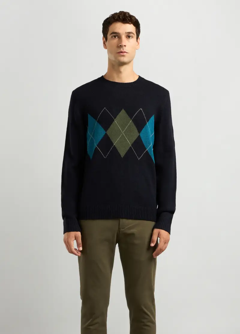 Maglione Girocollo Maglia Rasata Uomo, Nero