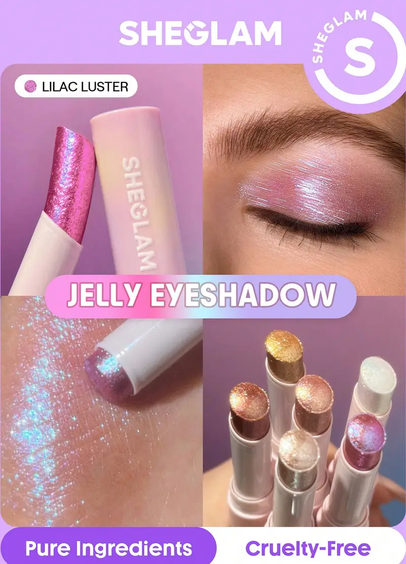 Ombretto Stick Crystal Jelly - Liliac Luster, Unisex, Viola miniatura 2