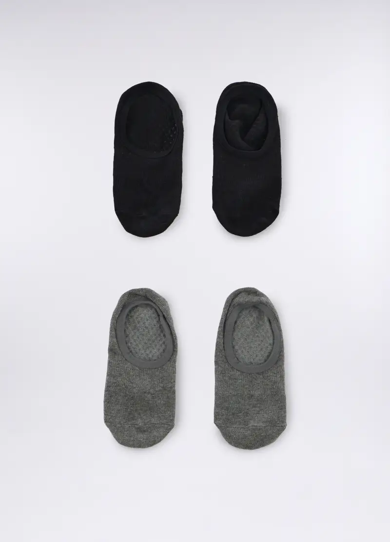 Pack 2 Fantasmini In Cotone Stretch Donna, Grigio chiaro