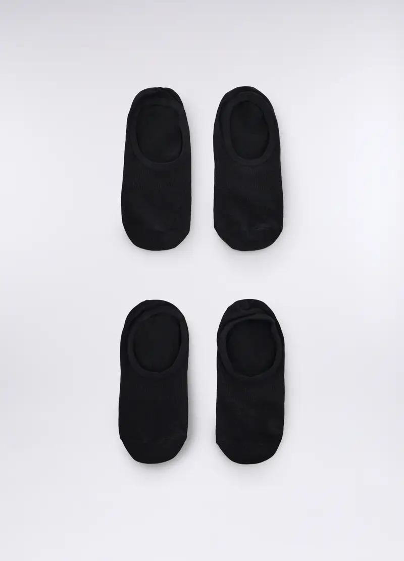 Pack 2 Fantasmini In Cotone Stretch Donna, Nero