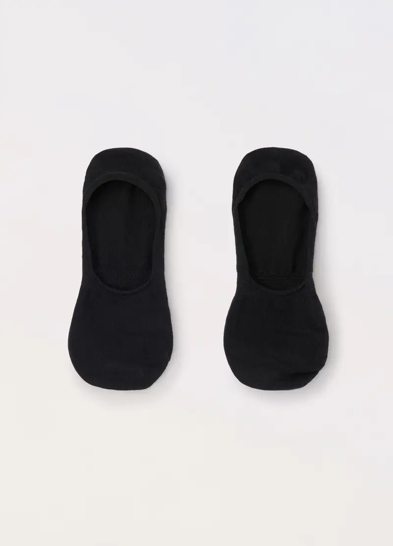 Pack 3 Fantasmini Corti In Misto Cotone Donna, Unisex, Nero