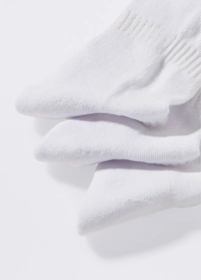 Pack 3 Fantasmini In Cotone Stretch Donna, Bianco gesso miniatura 2