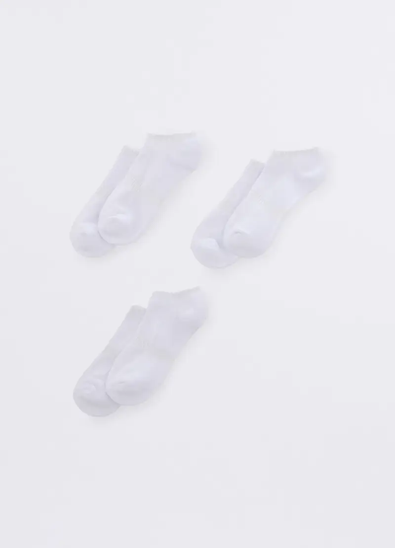 Pack 3 Fantasmini In Cotone Stretch Donna, Bianco gesso