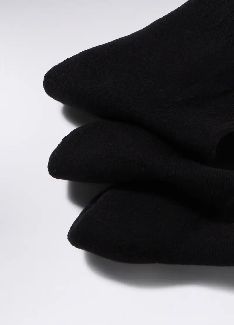 Pack 3 Fantasmini In Cotone Stretch Donna, Nero miniatura 2