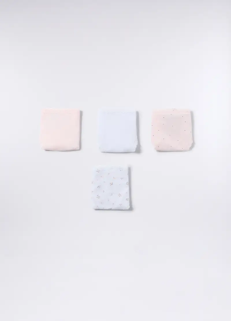 Pack 4 Slip In Jersey Di Puro Cotone Donna, Rosa chiaro