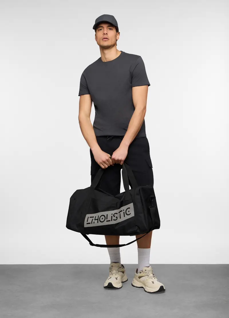 Pantaloncini Cargo In Felpa Di Cotone Uomo, Unisex, Nero