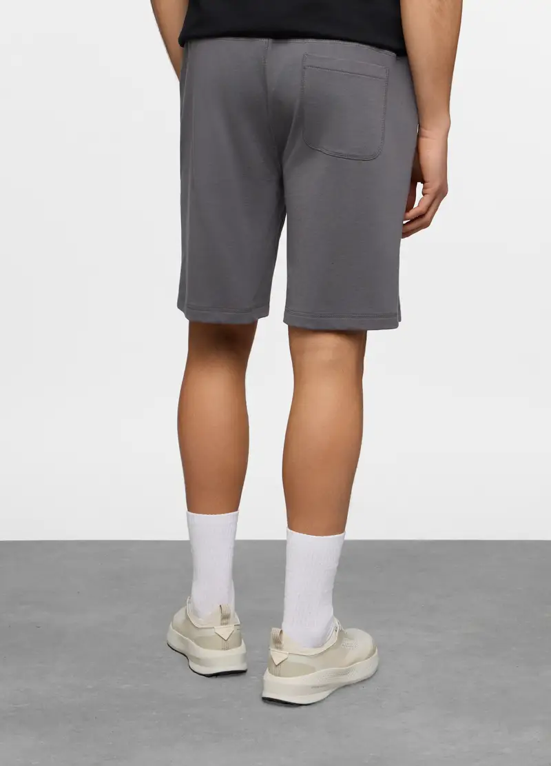 Pantaloncini In Cotone French Terry Uomo, Unisex, Grigio scuro miniatura 2