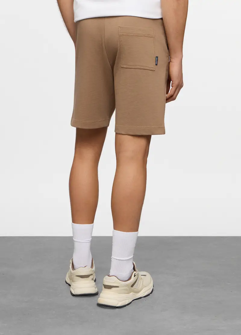 Pantaloncini In Felpa Di Cotone Uomo, Unisex, Marrone tabacco miniatura 2