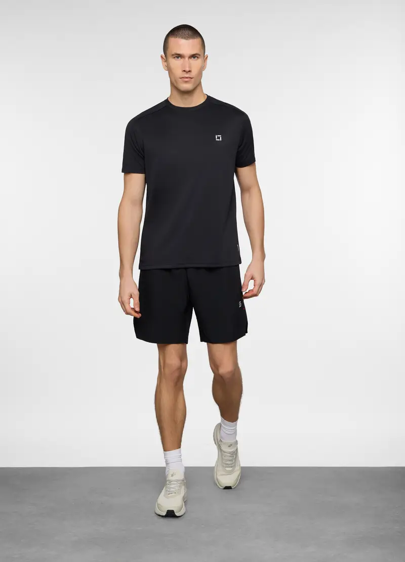 Pantaloncini Sportivi Easy Dry Uomo, Unisex, Nero