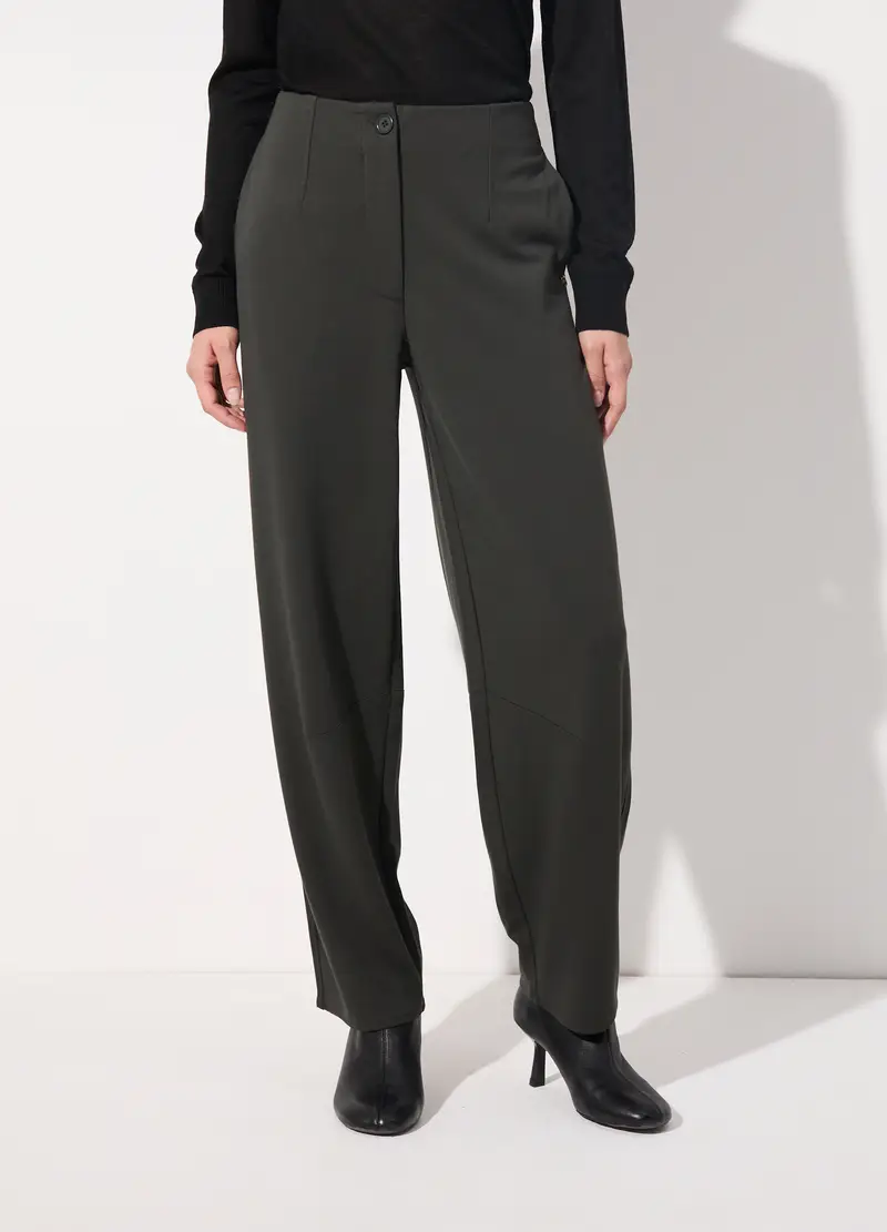 Pantalone Balloon In Punto Milano Donna, Unisex, Verde muschio miniatura 2