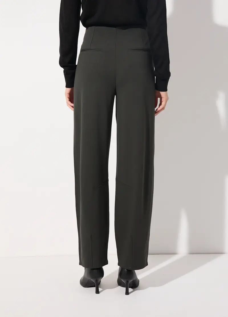 Pantalone Balloon In Punto Milano Donna, Unisex, Verde muschio miniatura 3