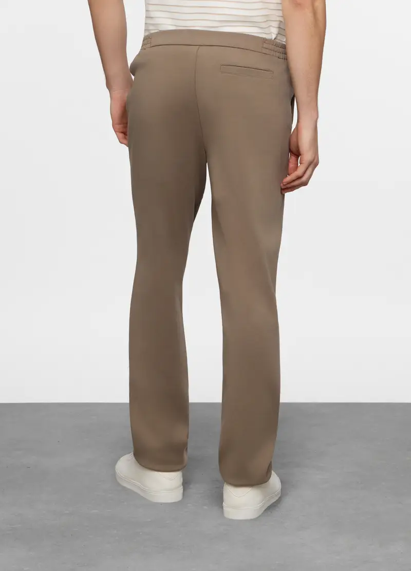 Pantalone Chino In Misto Cotone Uomo, Unisex, Marrone fango miniatura 2