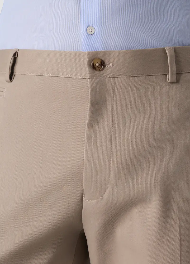 Upim Pantalone Chino Uomo in Twill di Cotone e Lyocell Stretch beige miniatura 3