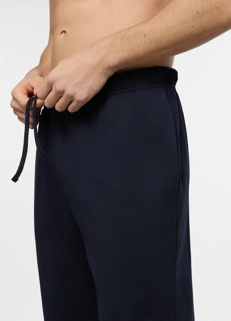 Pantalone Del Pigiama In Cotone Uomo, Blu scuro miniatura 3