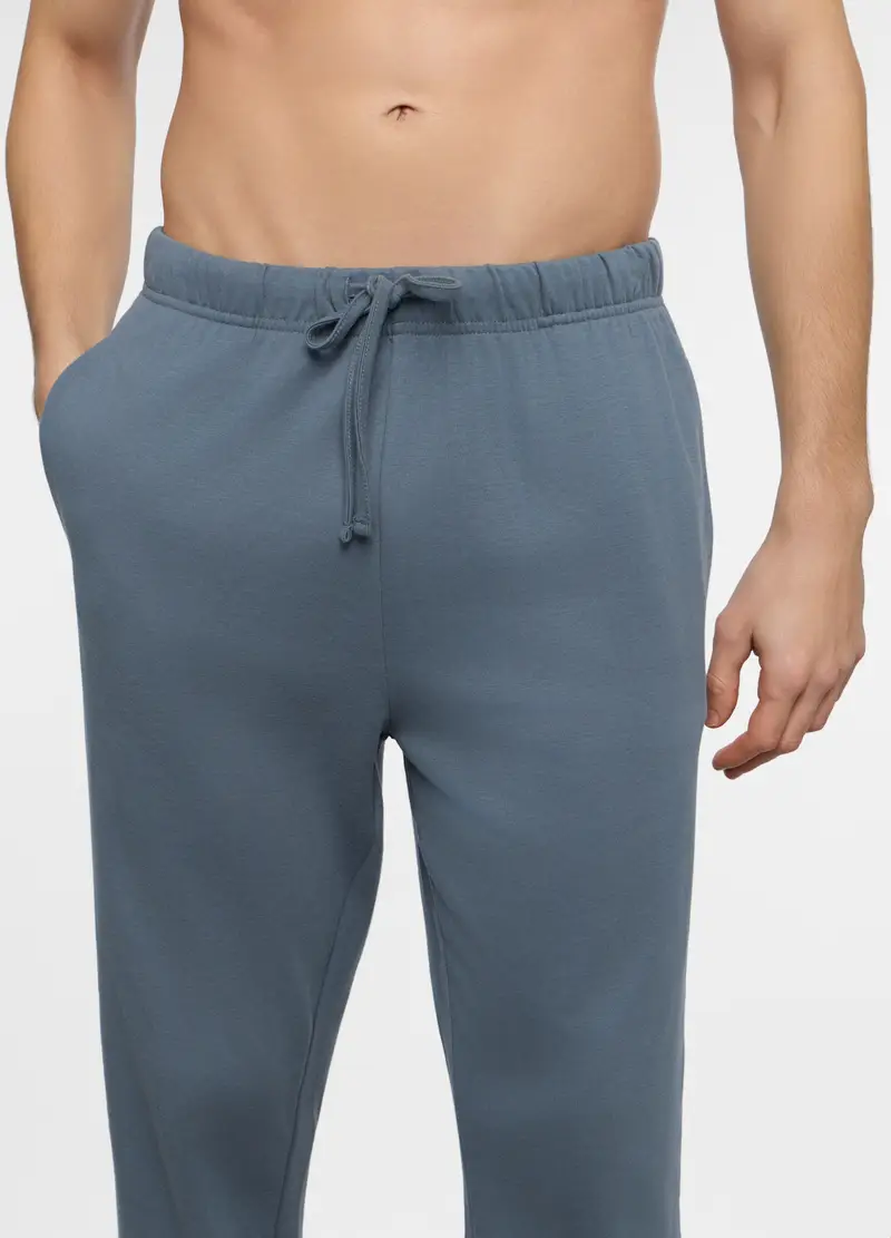 Pantalone Del Pigiama In Cotone Uomo, Grigio cemento miniatura 3