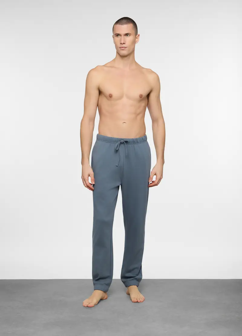 Pantalone Del Pigiama In Cotone Uomo, Grigio cemento