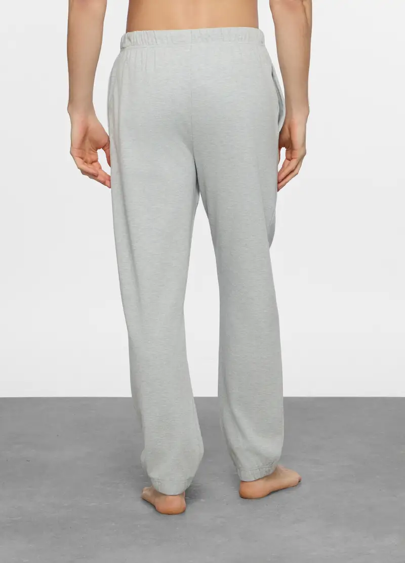 Pantalone Del Pigiama In Cotone Uomo, Grigio chiaro melange miniatura 2