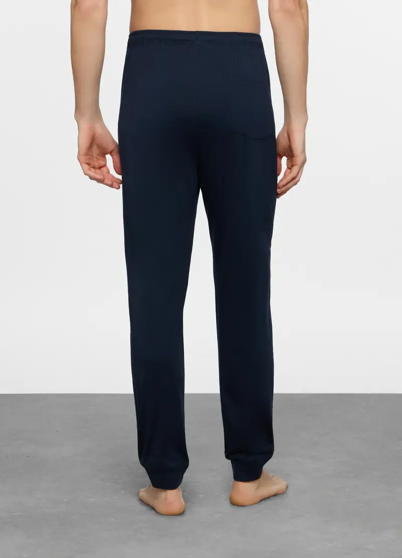 Pantalone Del Pigiama In Jersey Uomo, Blu scuro miniatura 2