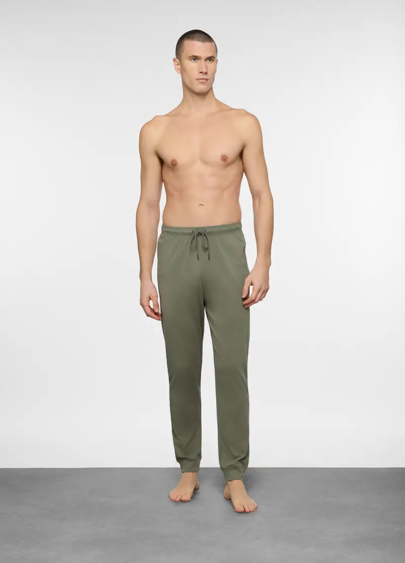 Pantalone Del Pigiama In Jersey Uomo, Verde militare
