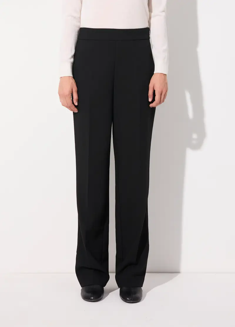 Pantalone Dritto In Misto Viscosa Donna, Unisex, Beige miniatura 2