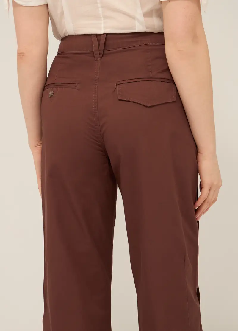 Upim, Pantalone In Puro Cotone Donna, Marrone cioccolato, Taglia: 38 miniatura 2