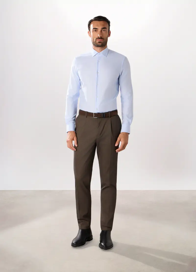 Upim, Pantalone Slim Con Elastico Uomo, Marrone beige, Taglia: 46