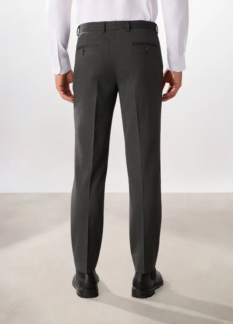 Pantalone Slim Con Micromotivo Uomo, Grigio scuro miniatura 2