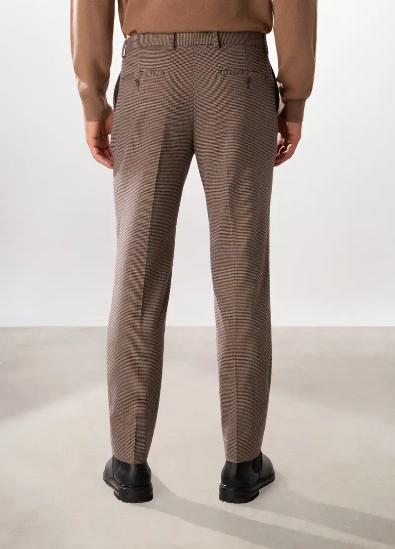 Pantalone Slim Con Micromotivo Uomo, Marrone chiaro miniatura 2